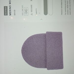 NWT Colorful Standard merino wool hat in purple haze